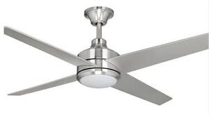... Bay Mercer 52 inch Modern Ceiling Fan with Remote and Light Kit Nickel