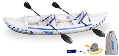 SEA EAGLE 330 Professional 2 Person Inflatable Sport Kayak Canoe Boat w/ Paddles