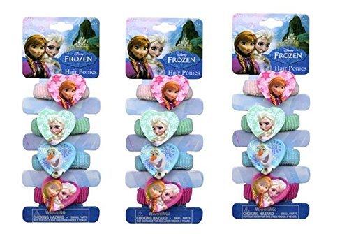 Disney-Frozen-4-Terries-Hair-Band-with-Plastic-Character-x-3-packs-by-Disney-New