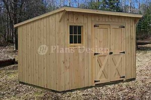 Details about 7' x 12' Modern Storage / Lean-To Shed Plans #80712