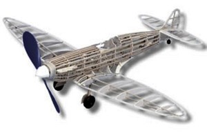  Spitfire Mk1 : West Wings Powered Balsa Wood Model Plane Kit WW501