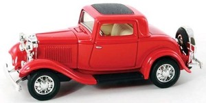  In Box 1/43 Scale Red 1932 FORD 3 Window Coupe for MTH,Lionel &amp; K-Line