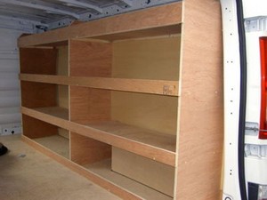 VW Transporter T5 SWB Van Plywood Racking,Shelves,Storage, Ply Liners 