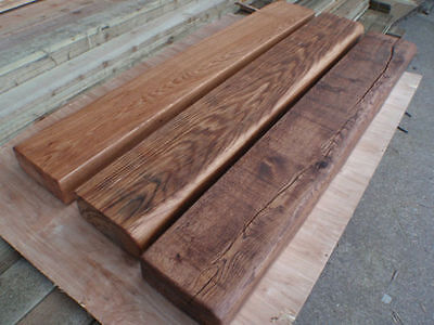 6"x 3" Air dried Solid oak beam mantel piece, fireplace, floating shelf