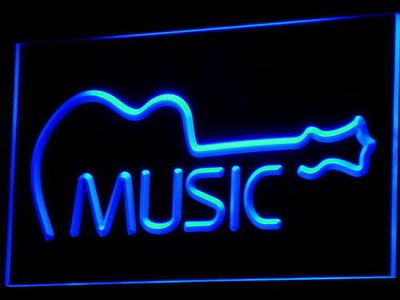 Rock Roll Guitar Neonreklame Leuchtreklame Neon Signs Neonschilder Schilder Neonschilder