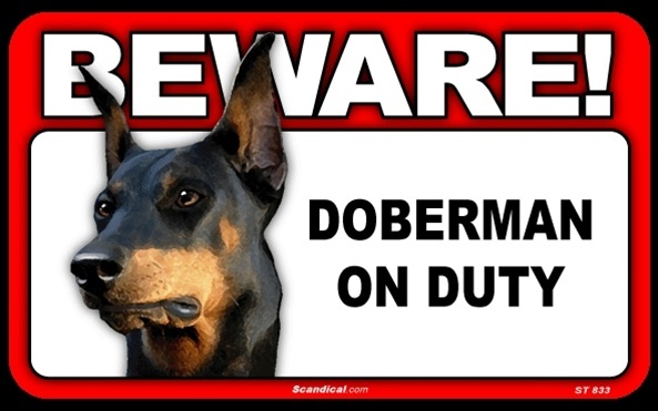 BEWARE Guard Dog on Duty Sign - ...