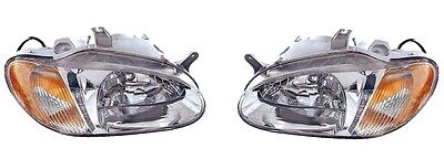 Fits 98 99 00 01 Kia Sephia Headlight Pair Set Both NEW Headlamp