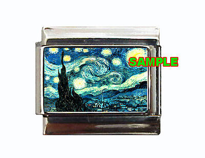 Starry Night Van Gogh Custom Italian Charm! Painting Best custom charms on