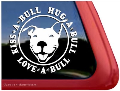 Kiss*a*Bull | Pit Bull Window Decal Pitbull ...