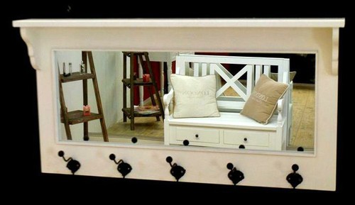 Garderobe-Wandgarderobe-Spiegel-antik-weis-Haken-95-x-50-cm-AD37