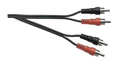 3m 3.0m Metre Twin 2 x RCA Phono Plugs To 2 x RCA Phono Male Lead Audio Cable