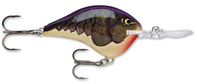 Color:Purple Olive Craw:Rapala Dives-To Dt4 Balsa Crankbait Bass Fishing Lure 2" (5 Cm)