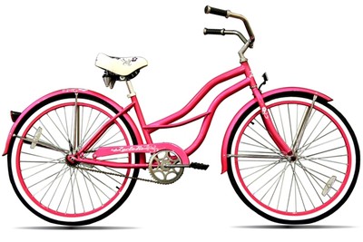 NEW 26" Beach Cruiser Bicycle Lady Light Pink