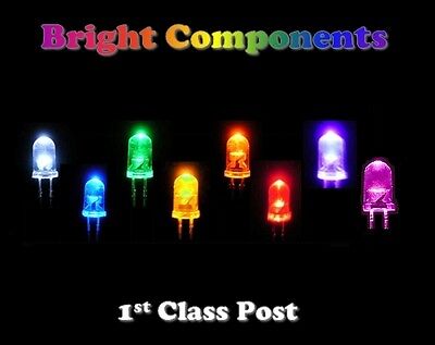 Ultra Bright LEDs 3mm/5mm/10mm Red,Blue,White,Green,Yellow,Pink,UV,Warm White