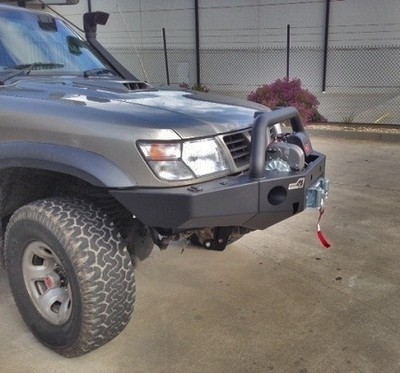 Nissan patrol bull bar winch #8