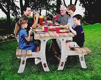 Folding Bench Table Outdoor Patio Garden Furniture ...