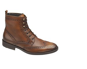 Mens Johnston Murphy Hattington Wingtip Boot Cognac 20 3670 | eBay