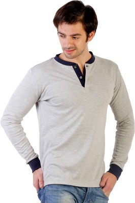 Branded-Imported-100-Genuine-Cotton-Henley-Neck-Collar-Men-039-s-T-shirt-Tshirt
