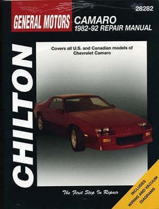 Chevrolet Camaro 1982-92 Repair Manual, Chilton Book Company, New Book ...