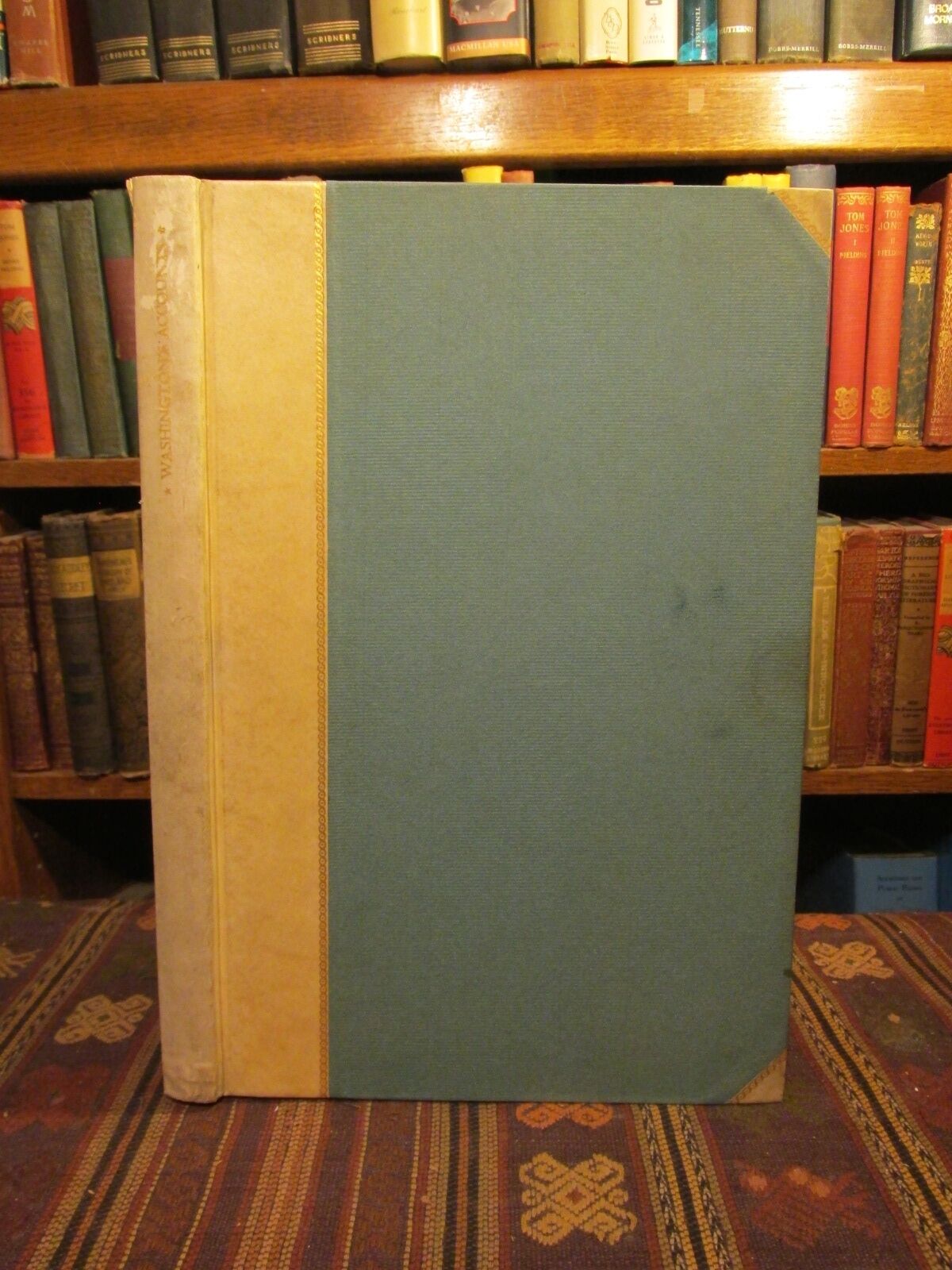 1917 george washington s accounts of expenses rare history book vellum binding
