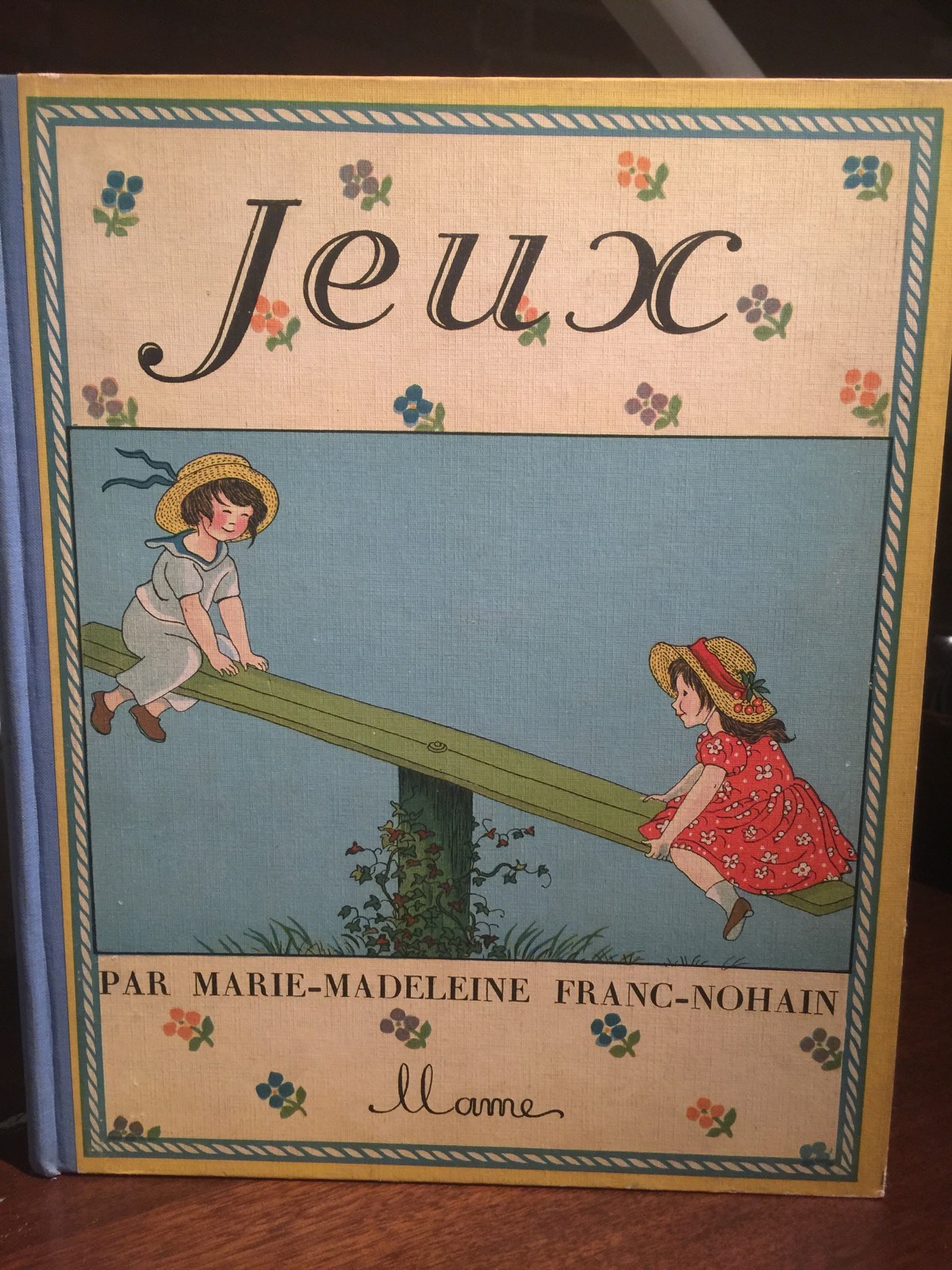 1934~jeux~antique hc french children book~illustrated~madeleine nohain