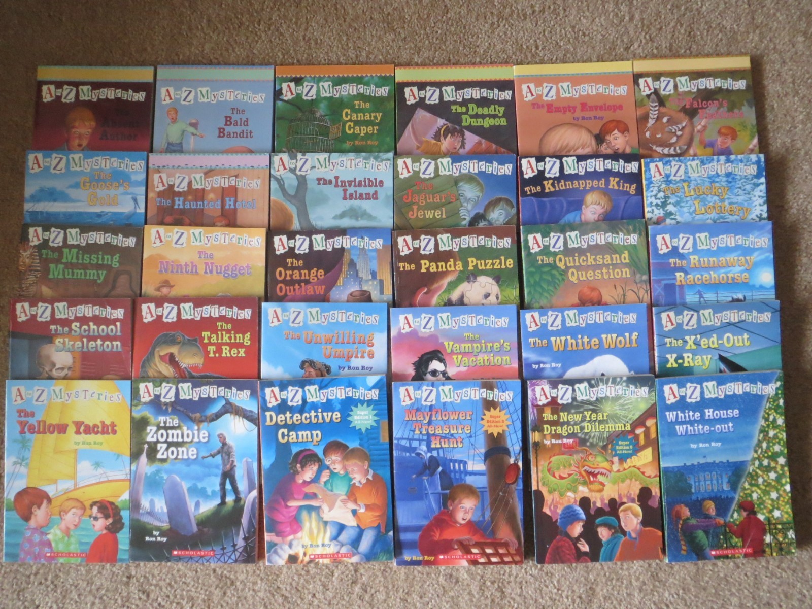 30 a to z mysteries book lot  complete set plus super editions  ron ray