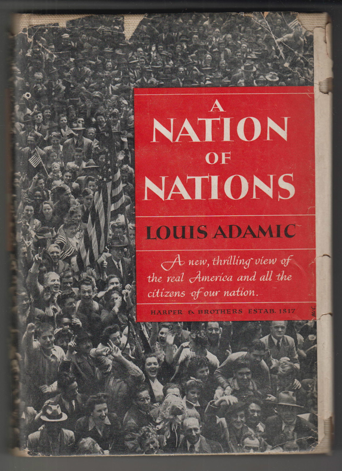 a nation of nations by louis adamic 1945 signed 1st edition hc dj