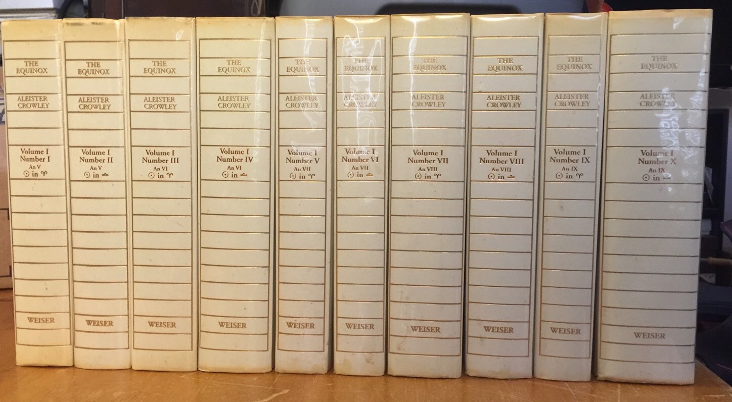 1992 limited edition 10 volume set of aleister crowley s  the equinox