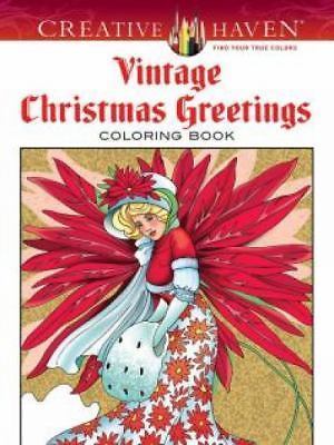 Creative haven coloring bks.: creative haven vintage christmas greetings...