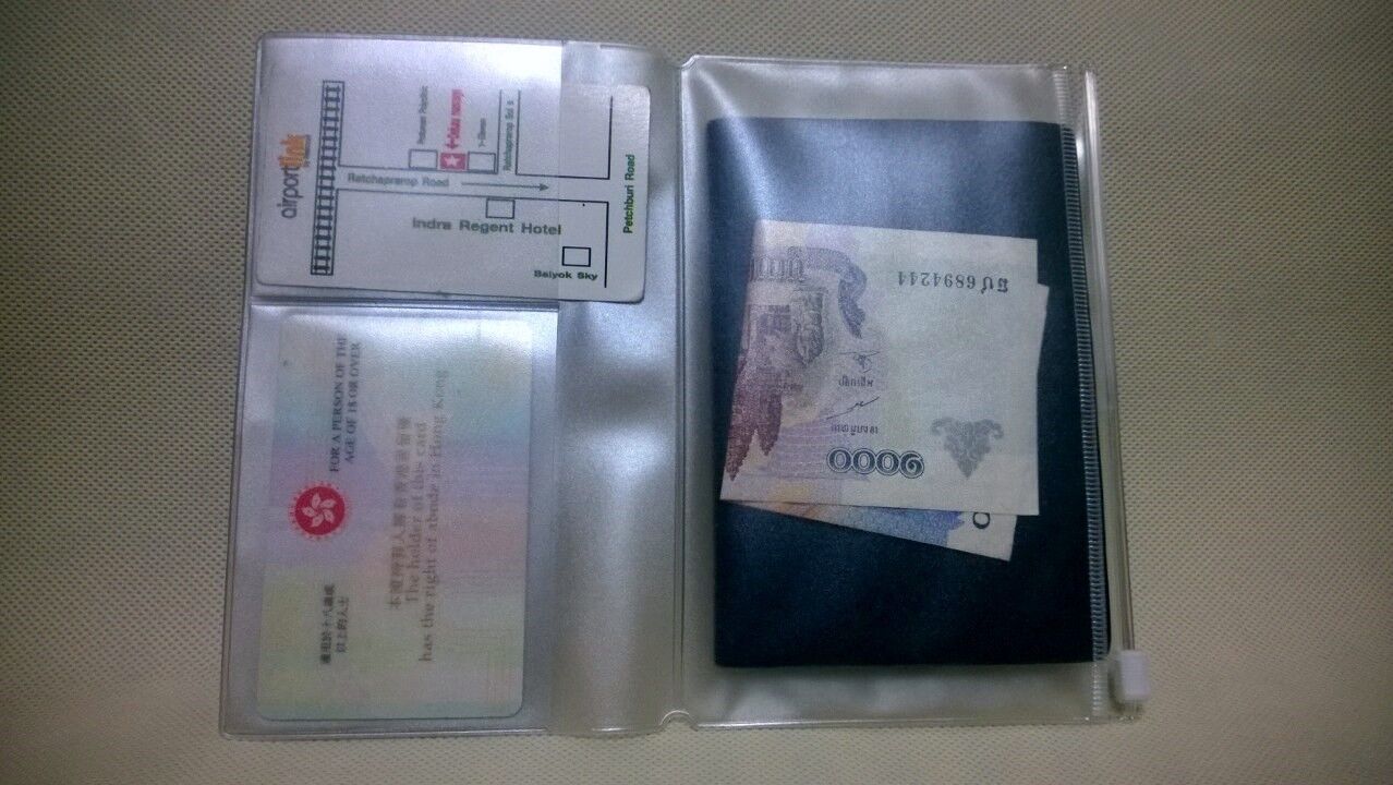 6x4 pvc plastic clear zipper pocket for traveler's note book journal refill