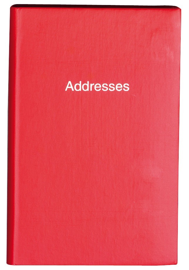 A7 small mini red hard back pocket telephone & address index book – el2