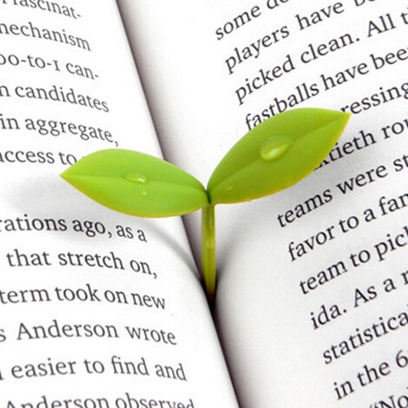 4pcs creative green leaf reading clips book markers for student writer reader