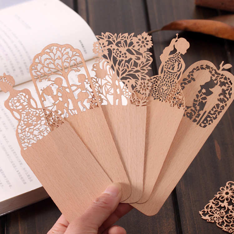 1 pcs fantasy exquisite hollow wood  creative bookmark (free shipping) gifts