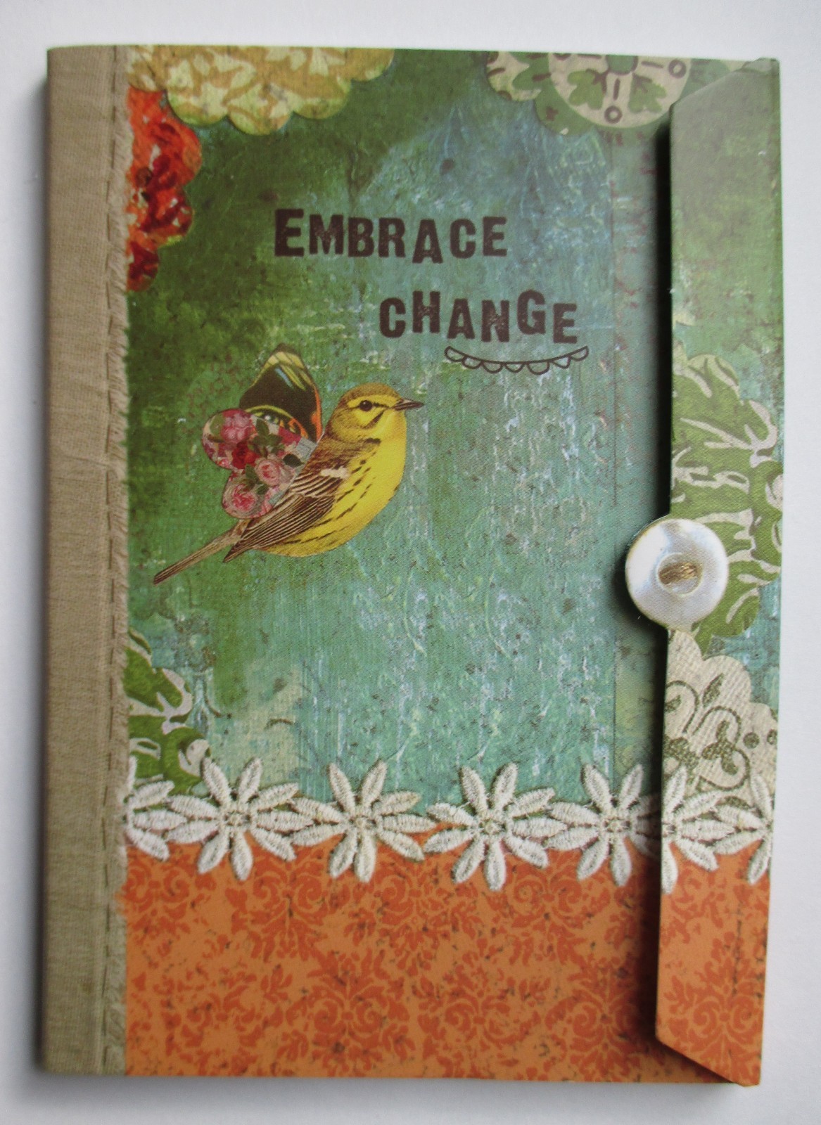 Embrace change bird kelly rae roberts notebook travel journal diary poetry pray