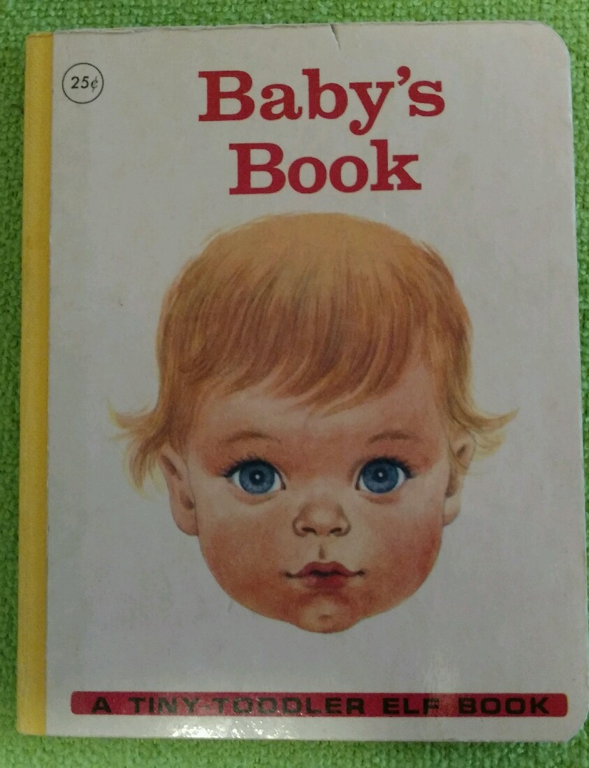 baby s book  a tiny toddler elf book board book vintage