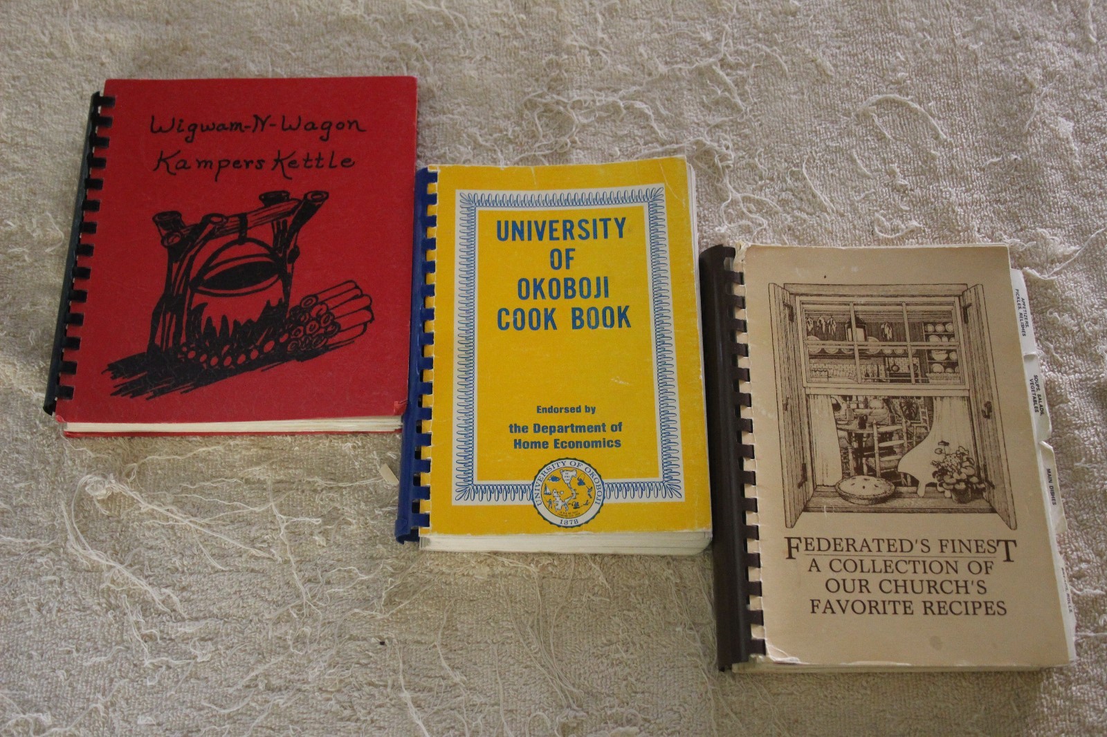 3 iowa church and community fundraiser cookbooks  great recipes!