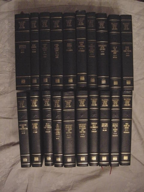 19 vol leather set  collector s library of the civil war  inserts  gold  history