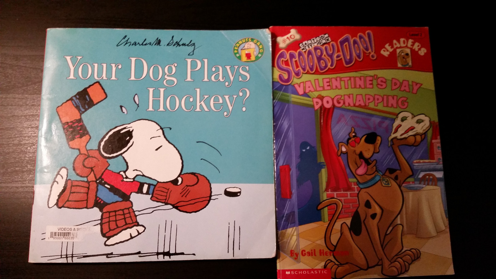 4 books your dog plays hockey  valentine s day dognapping peanuts  snoopy