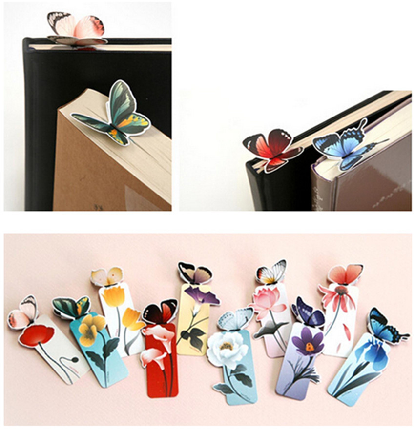 4x creative various cute style butterfly bookmark note pad memo stationery gift