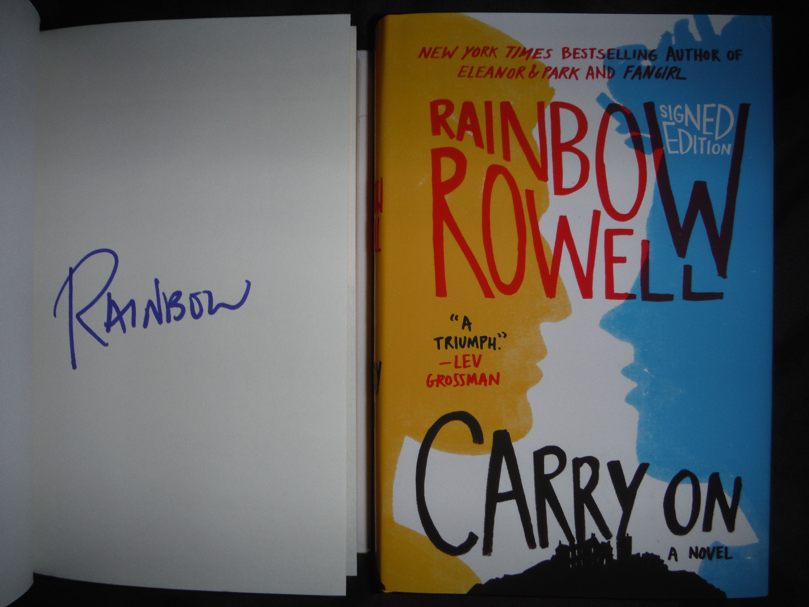 ***signed 1st print/ed** carry on by rainbow rowell (new) hardcover