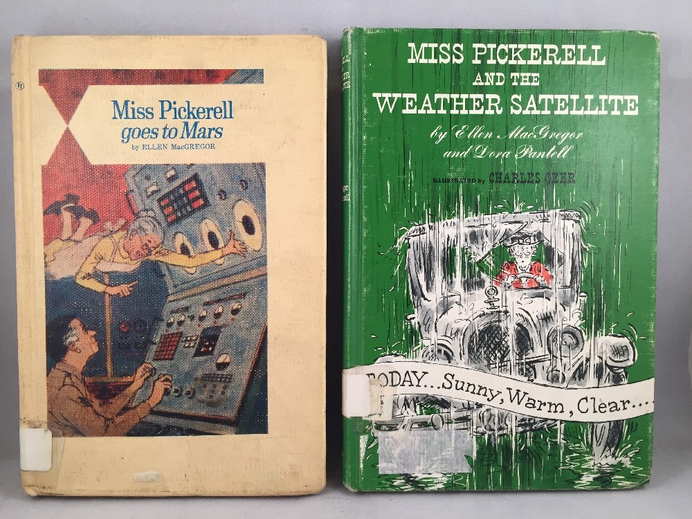 2 ellen macgregor books miss pickerell goes to mars & the weather satellite