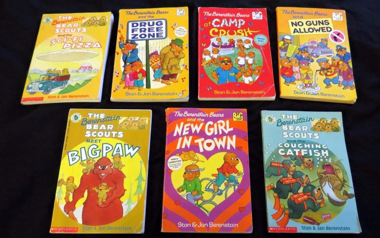 7 berenstain bear scouts big chapter books lot set boy girl camp  pizza kids