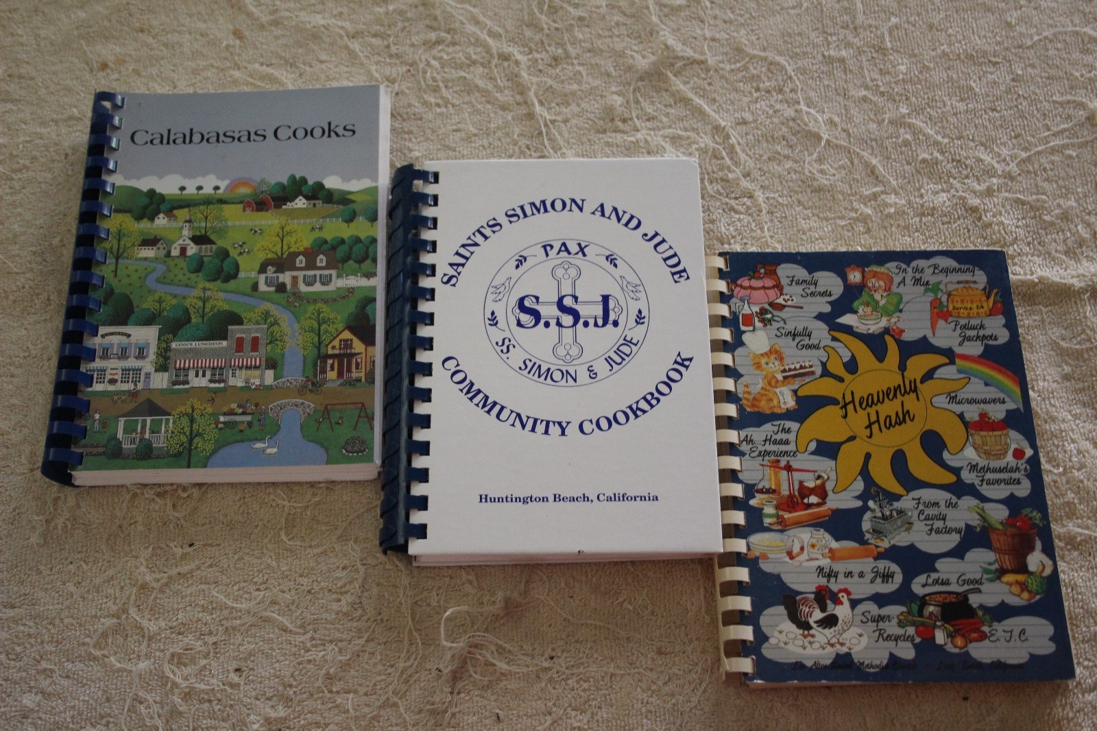 3 california church and community fundraiser cookbooks  great recipes!