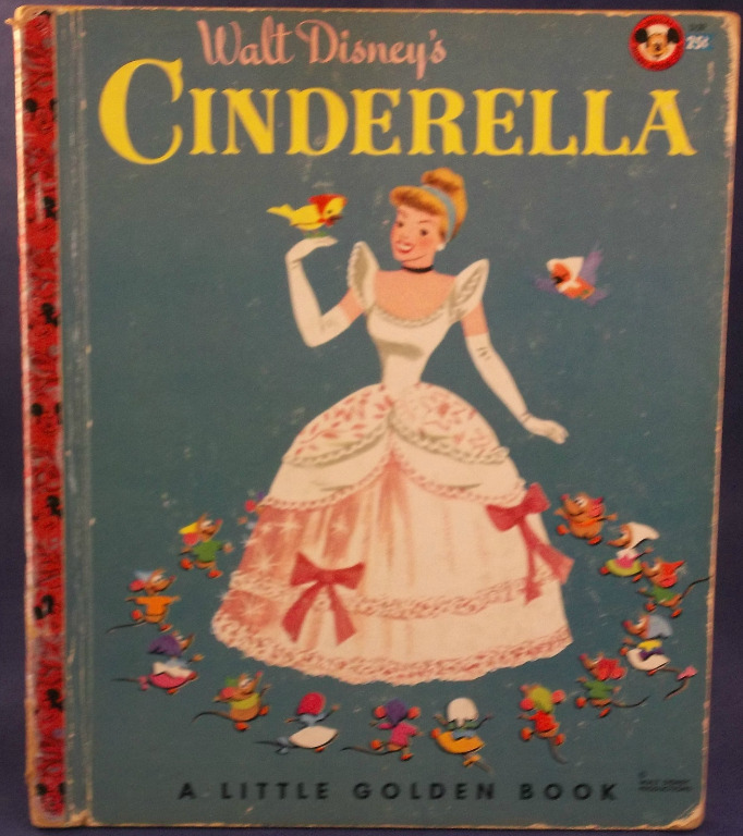 a little golden book cinderella illustrations by walt disney studio
