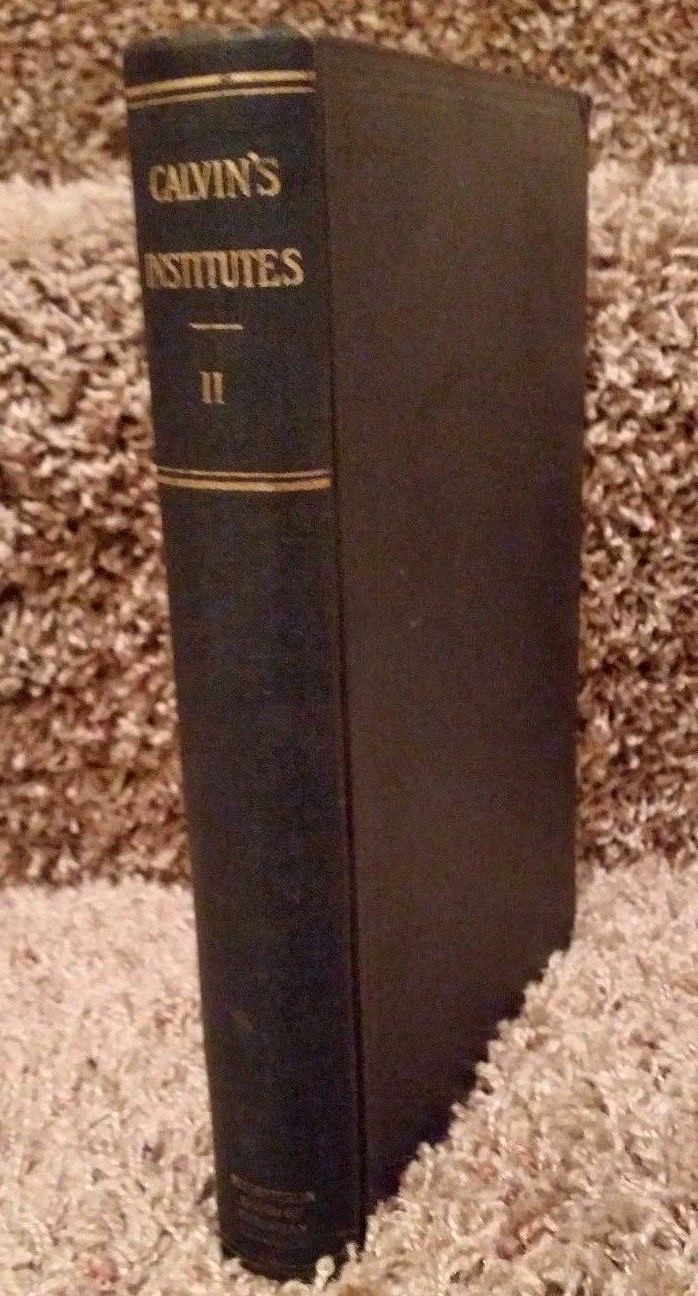 Institutes of the christian religion ii calvin hardcover book good condition!