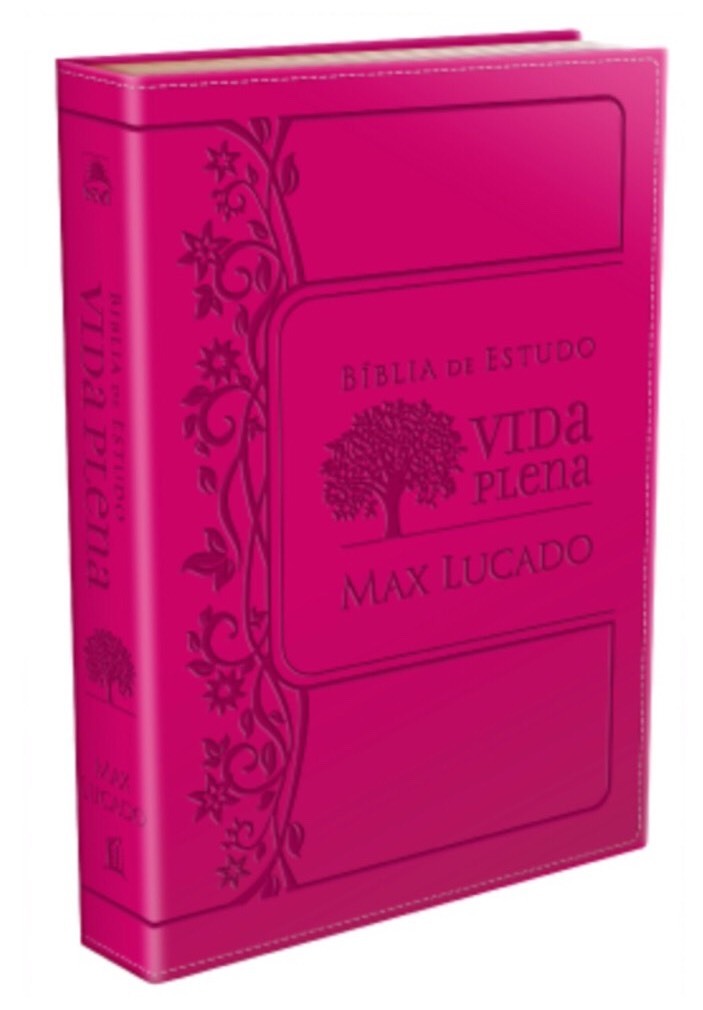 Biblia sagrada de estudo vida plena portugues max lucado portuguese bible rosa