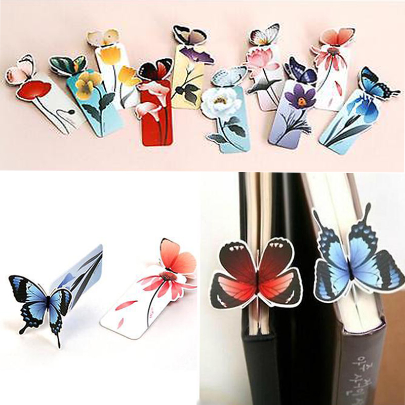 10pcs cute exquisite butterfly mini bookmark paper reading book bookmarks gift