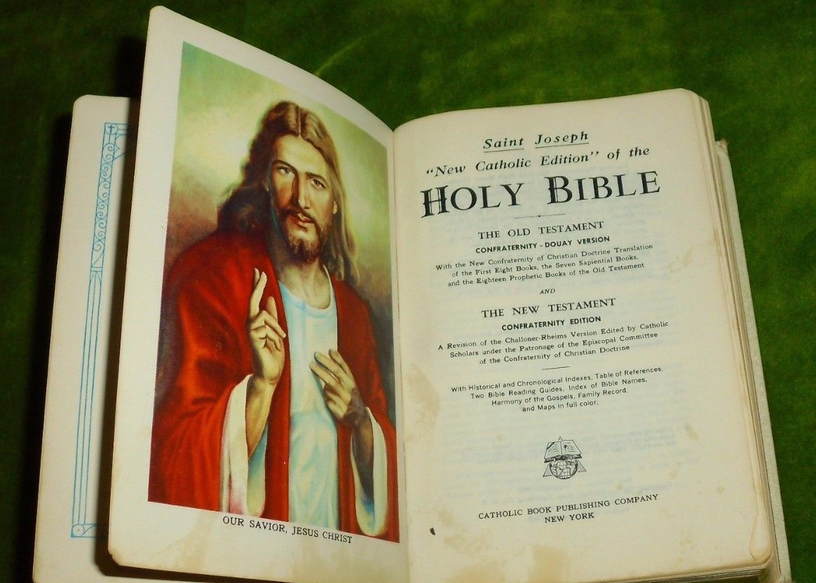 1963 st  joseph holy bible new catholic douay confraternity edition illustrated