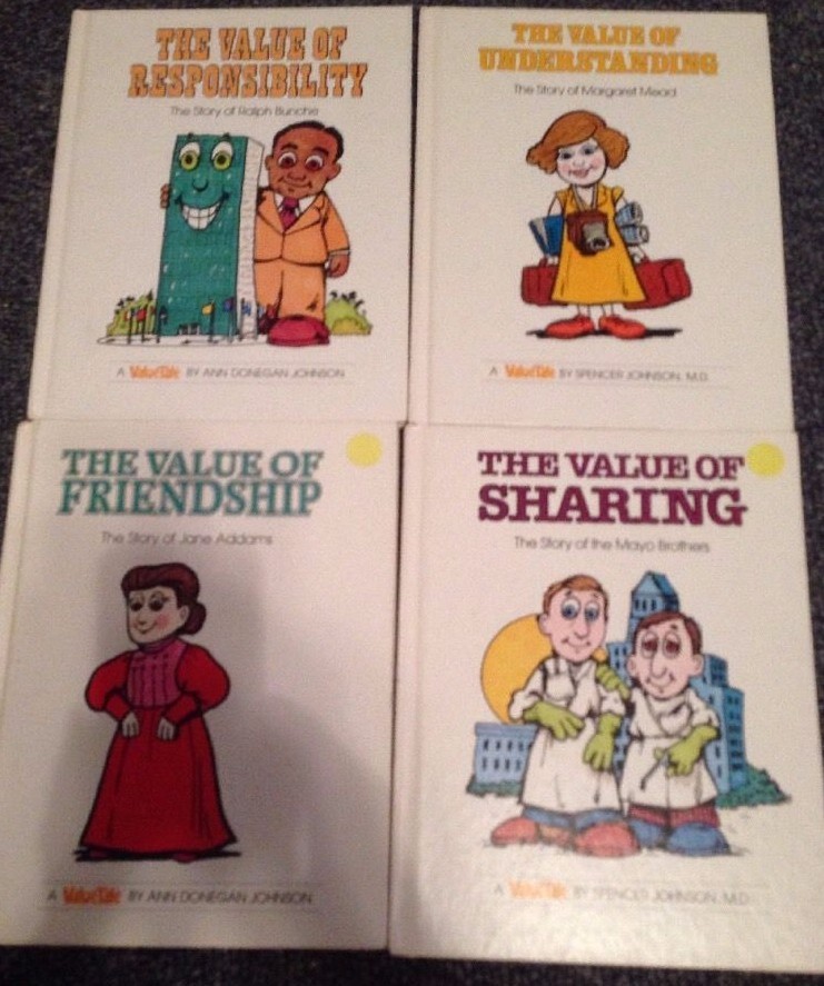 lot of 4 valuetale value of responsibility understanding friendship sharing hc