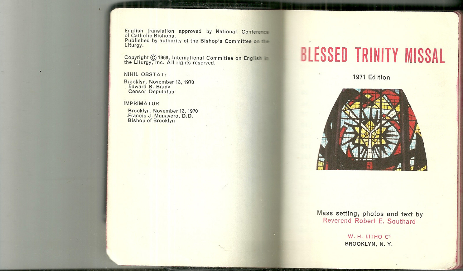 Blessed trinity missal catholic 1971